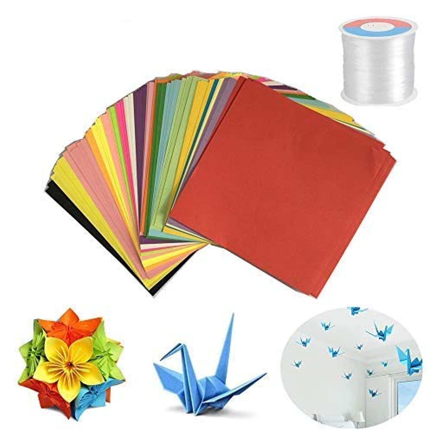 胡弓　破れなし Amazon.co.jp: ZWIN 折り紙と透明ナイロン糸キット 6x6インチ